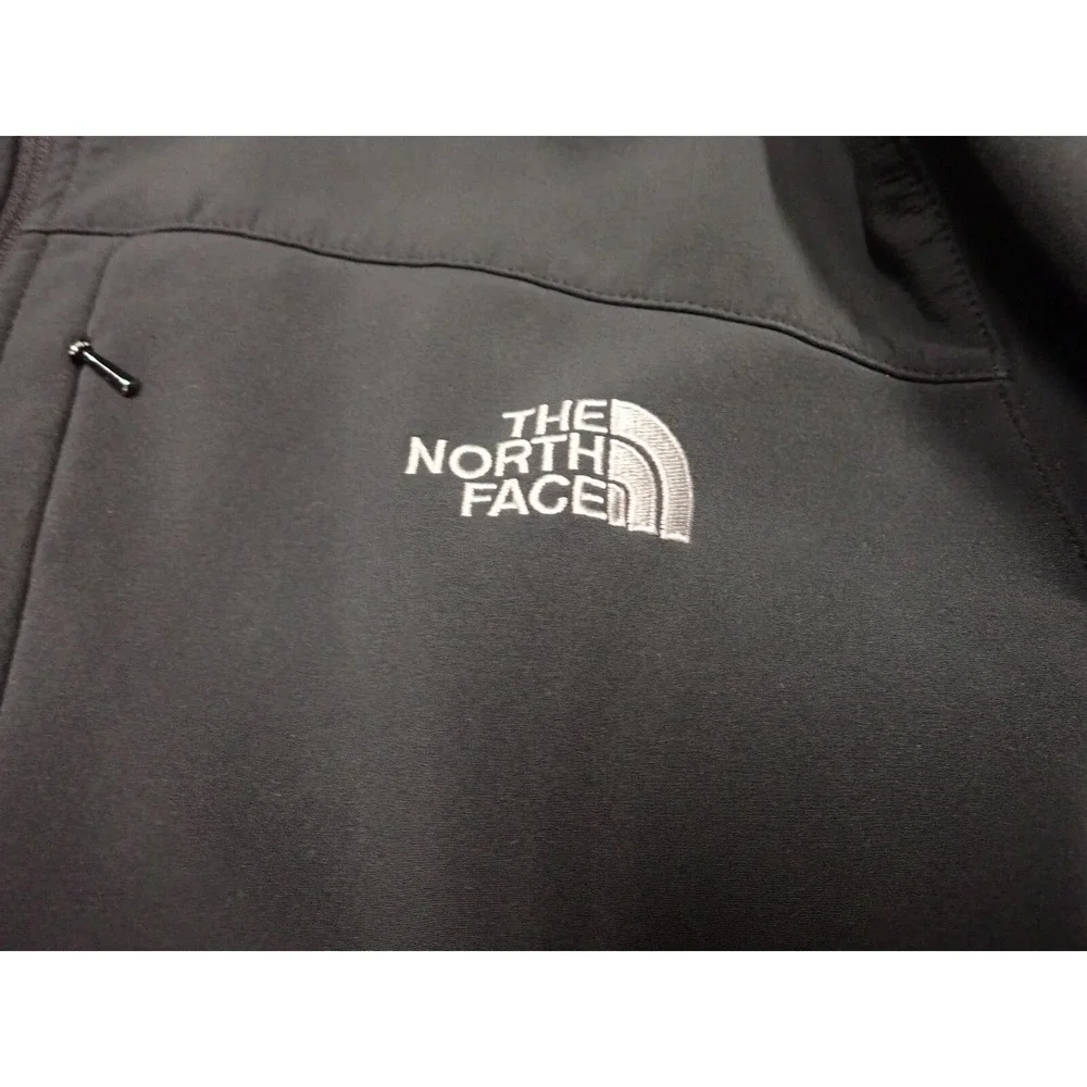 The North Face Apex Jacket Men XL Black Excellent Softshell Full Zip Windbreaker